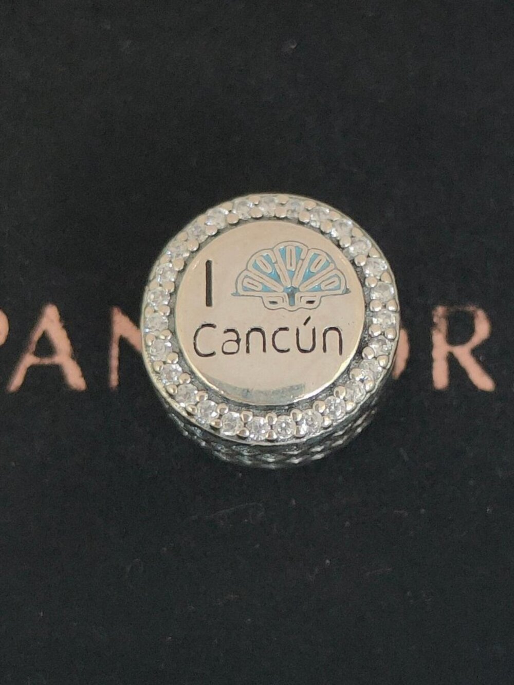 Pandora I Love Cancun Exclusive Bead Charm Seashell Pendant S925 Silver with box